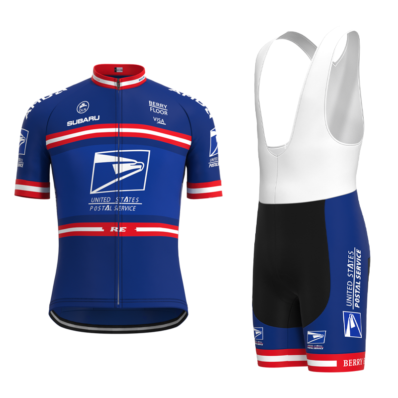 US Postal Service Retro Cycling Jersey Short sleeve suit