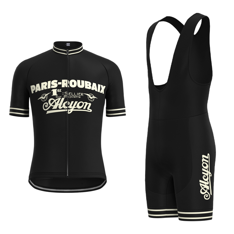 Paris-Roubaix Retro Cycling Jersey Short sleeve suit