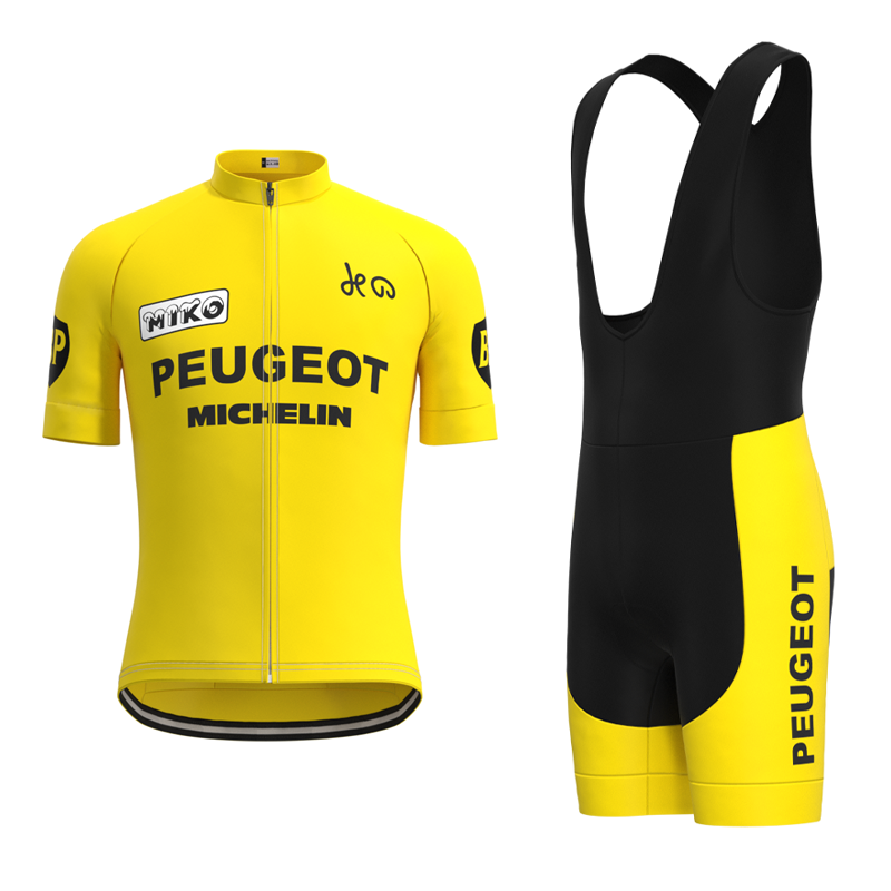 Miko Peugeot BP Retro Cycling Jersey Short sleeve suit