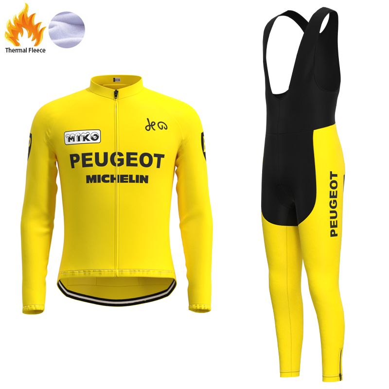 Peugeot Esso Retro Cycling Jersey Long sleeved suit