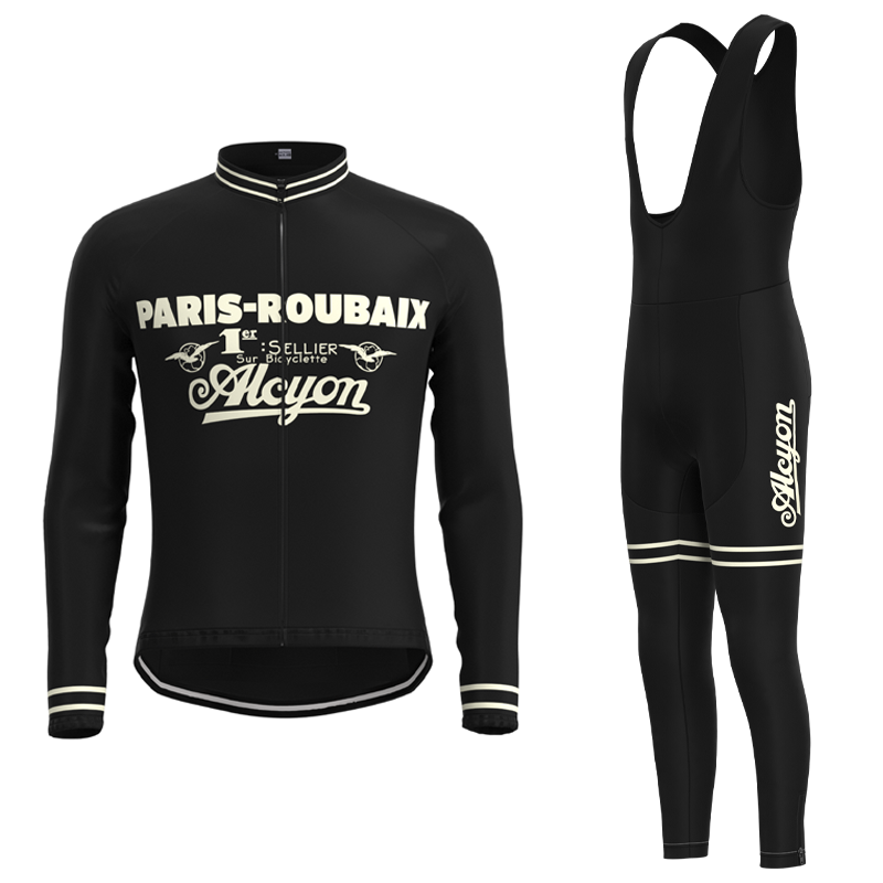 Paris-Roubaix Retro Retro Cycling Jersey Long sleeved suit