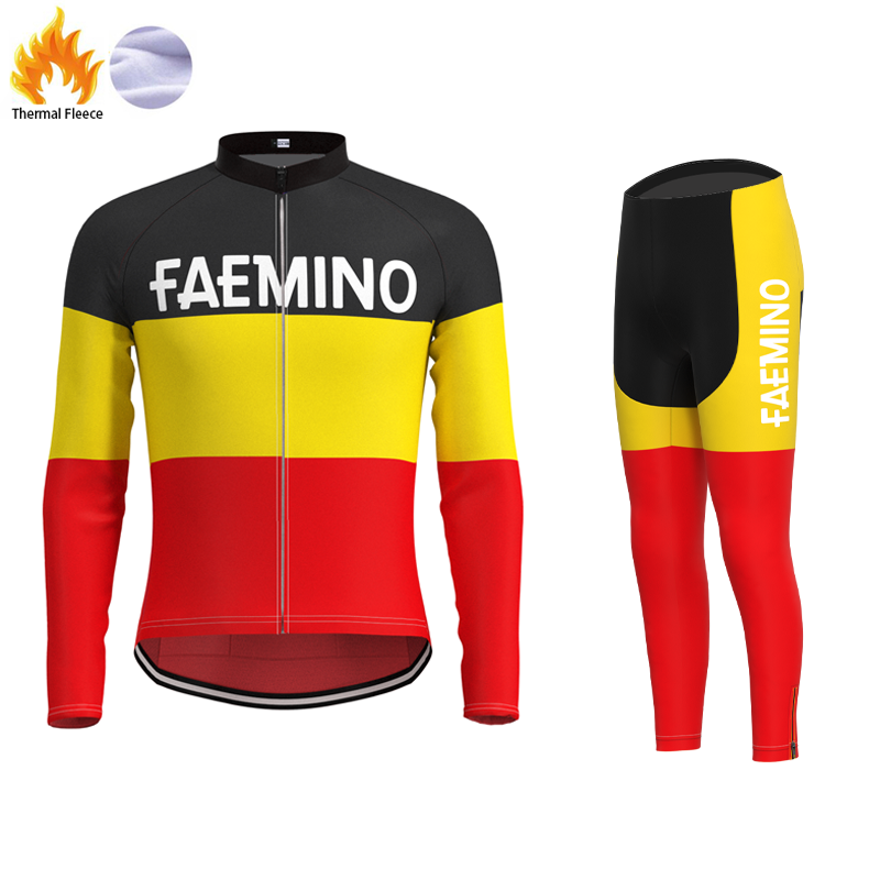 Faemino Retro Cycling Jersey Long sleeved suit
