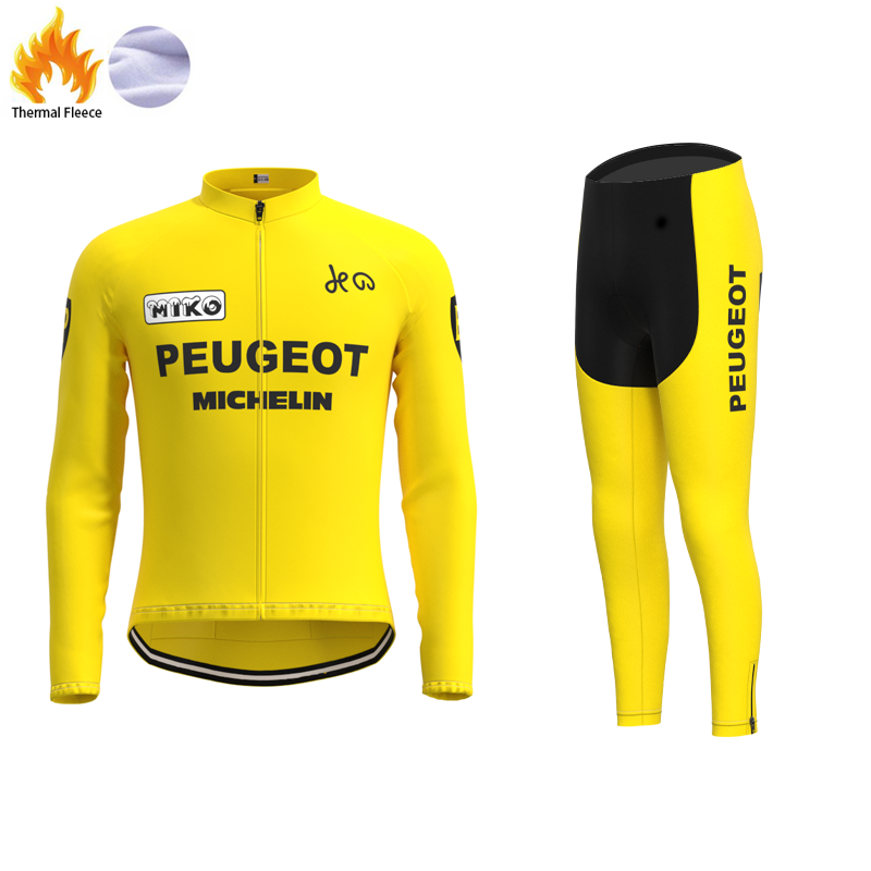 Peugeot Esso Retro Cycling Jersey Long sleeved suit