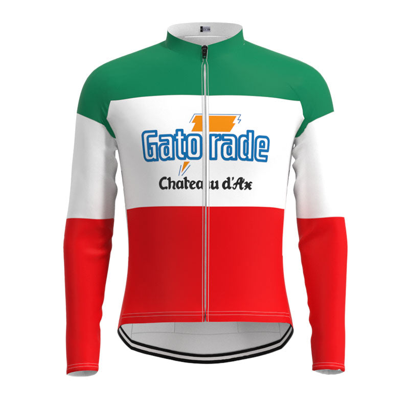 Gatorade Chateau D'Ax Retro Cycling Jersey with Fleece Option