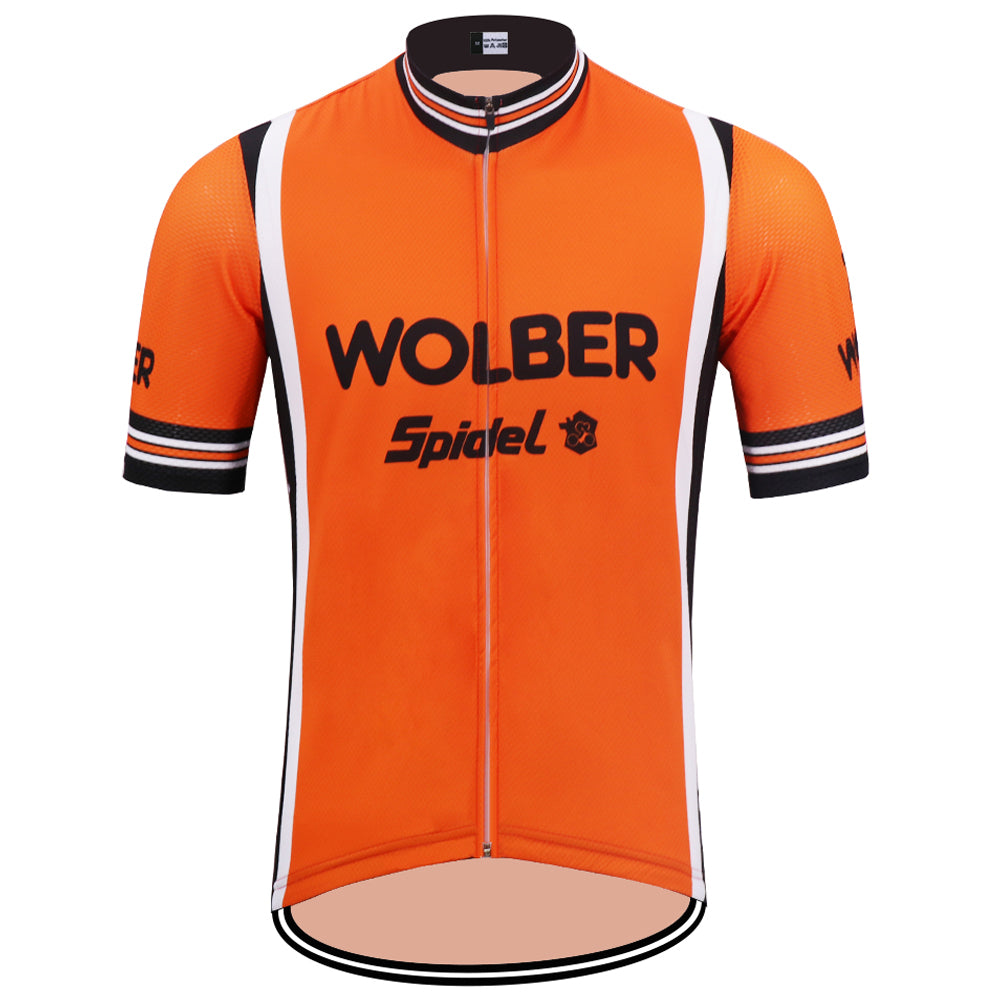 WOLBER Retro Cycling Jersey Short sleeve