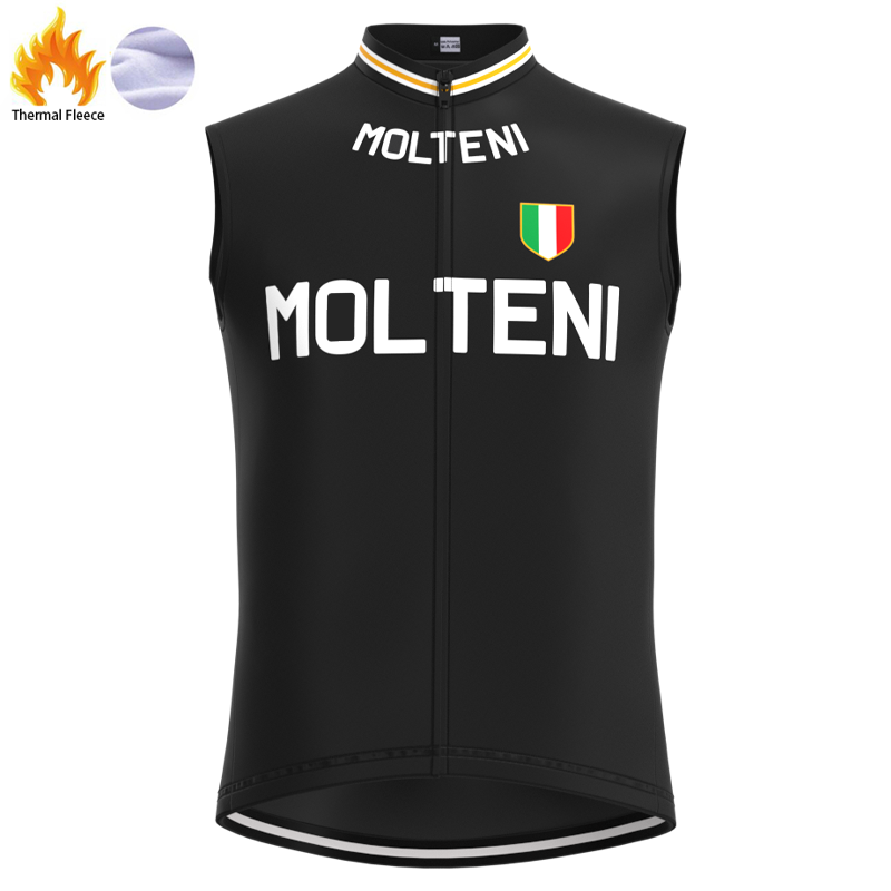 Molteni Black Retro Cycling Jersey Long sleeved suit