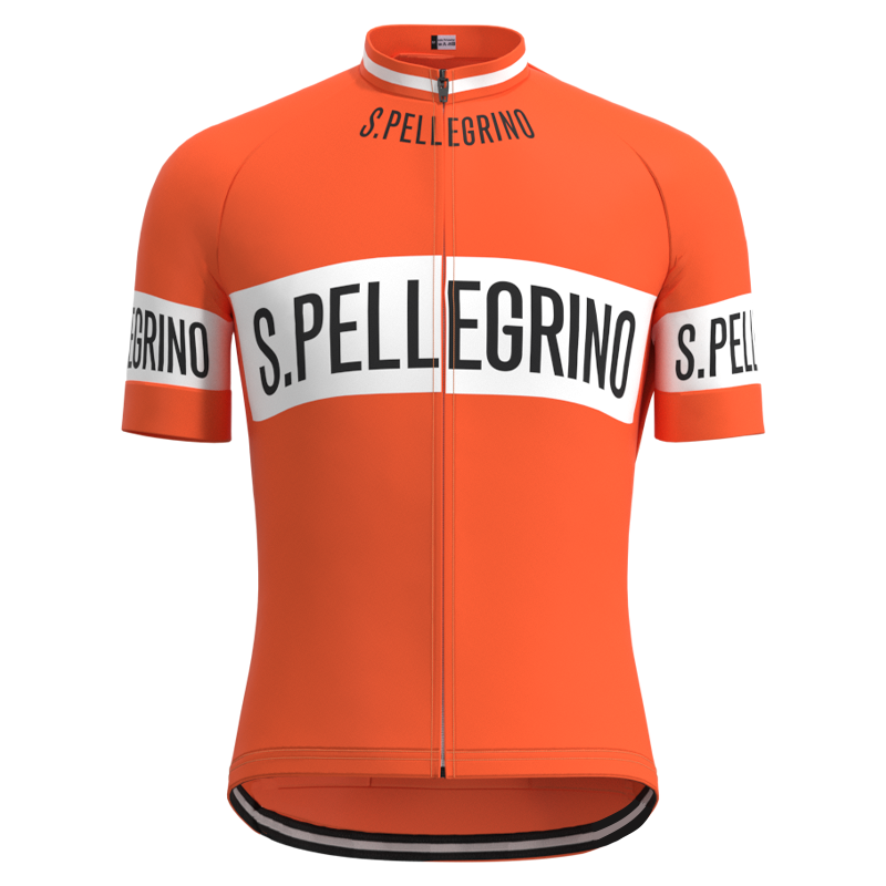 San Pellegrino Retro Cycling Jersey Short sleeve suit