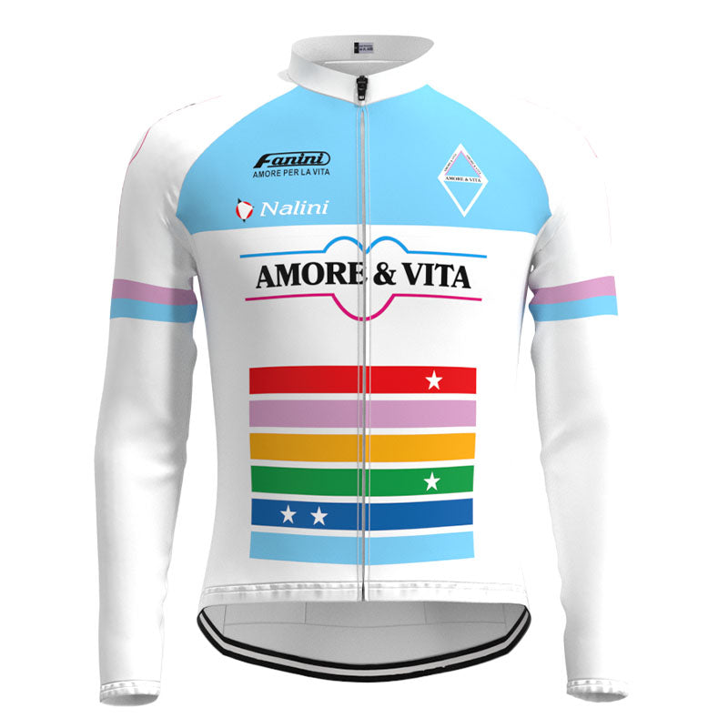 Amore & Vita Retro Cycling Jersey Long Set (With Fleece Option)