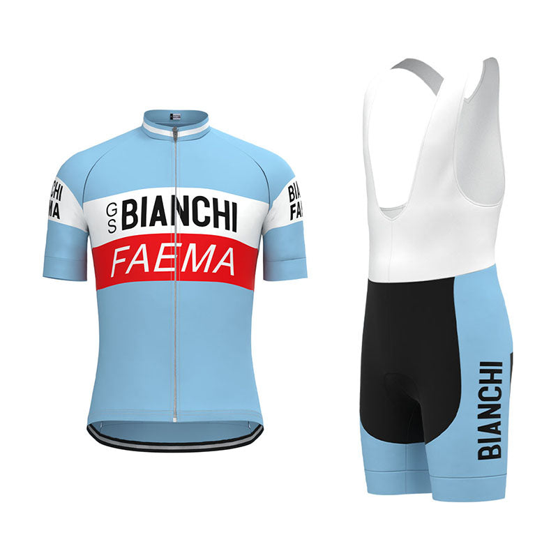 BIANCHI FAEMA Retro Cycling Jersey Short sleeve suit