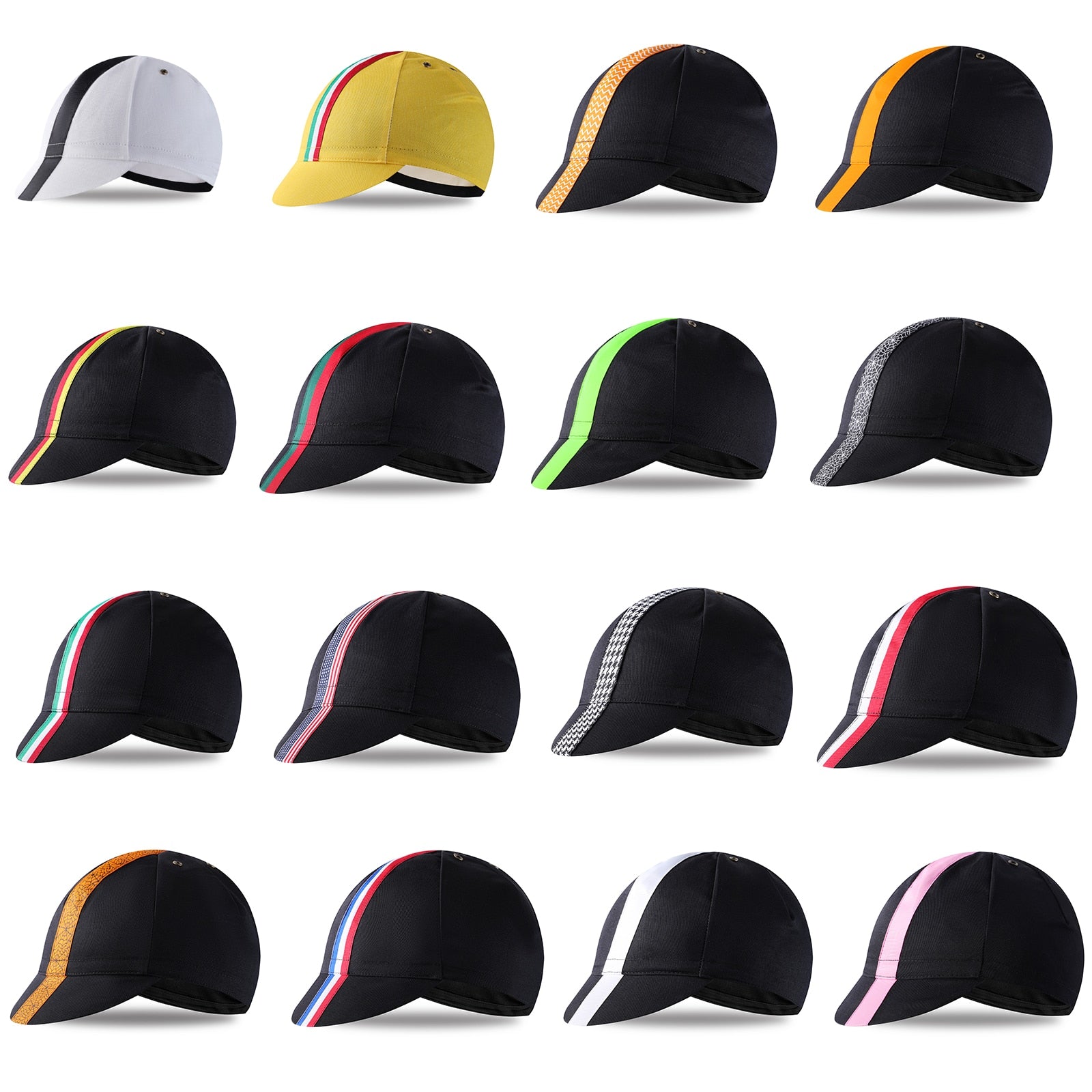 Black Cycling Cap - Cotton Cycling Hat-Under Helmet - Cycling Helmet Liner Breathable&Sweat Uptake One Size