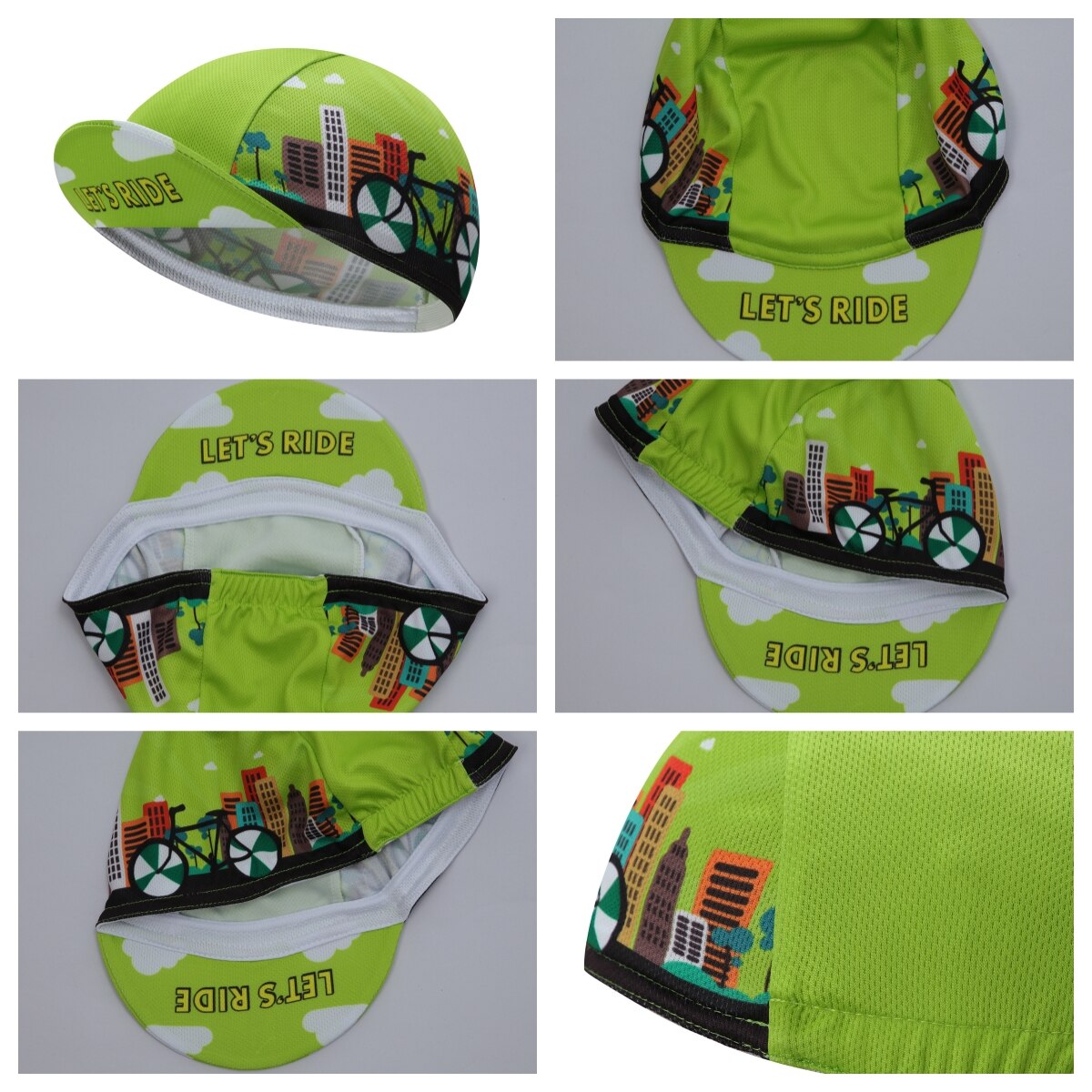 Funny Cycling Cap - Polyester Cycling Hat-Under Helmet - Cycling Helmet Liner Breathable&Sweat Uptake