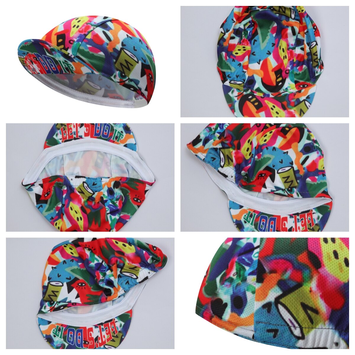Funny Cycling Cap - Polyester Cycling Hat-Under Helmet - Cycling Helmet Liner Breathable&amp;Sweat Uptake