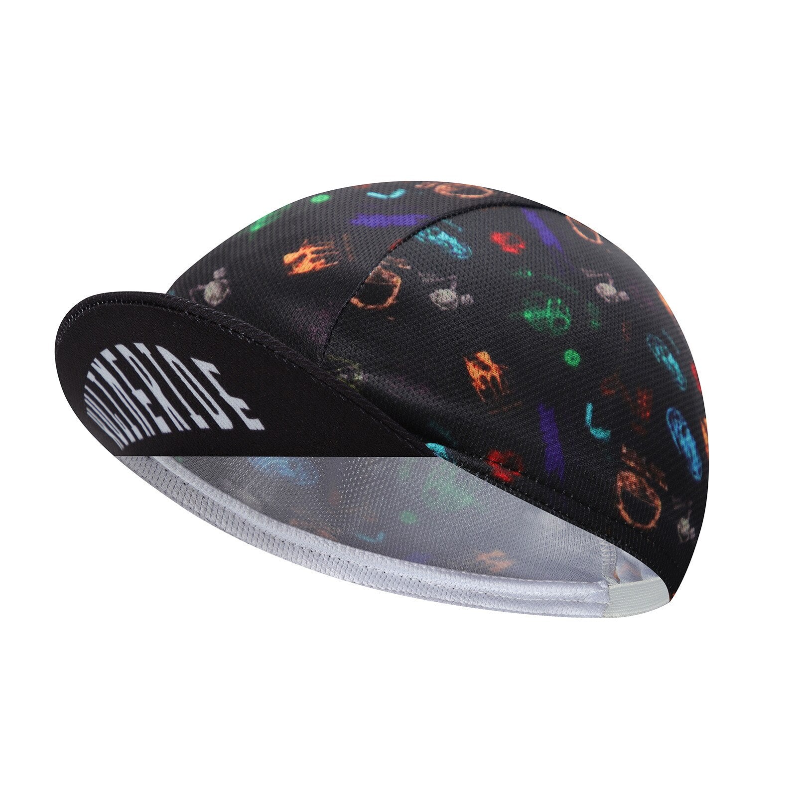 Black Cycling Cap - Polyester Cycling Hat-Under Helmet - Cycling Helmet Liner Breathable&Sweat Uptake