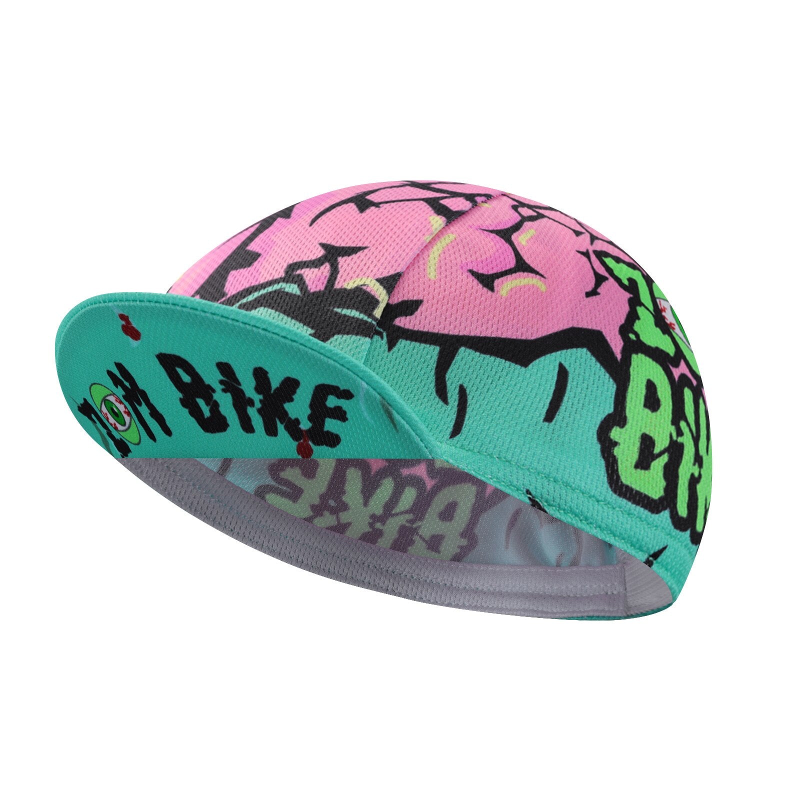 Skull Cycling Cap - Polyester Skeleton Cycling Hat-Under Helmet - Funny Cycling Helmet Liner Breathable&Sweat Uptake
