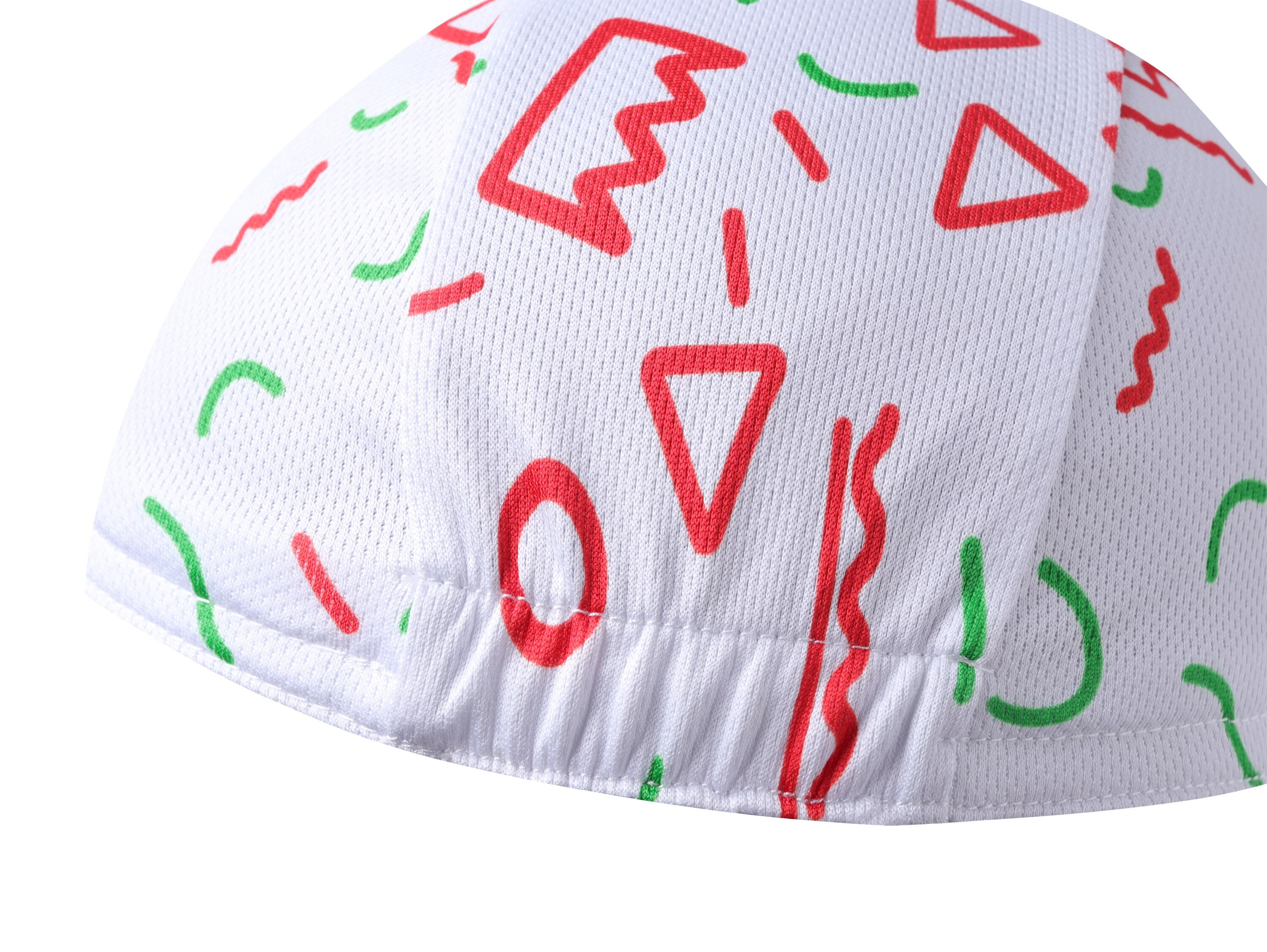 White Cycling Cap - Polyester Cycling Hat-Under Helmet - Cycling Helmet Liner Breathable&Sweat Uptake