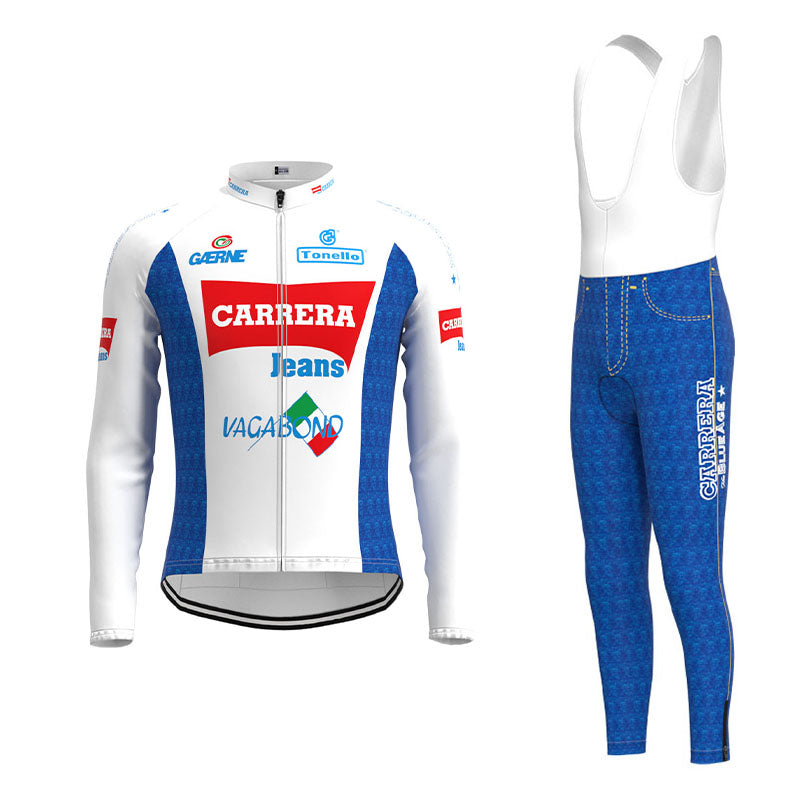 Carrera Jeans 1987 Retro Cycling Jersey Long Set (With Fleece Option)