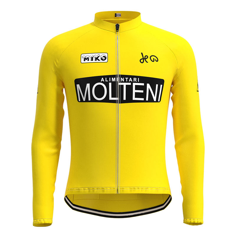 Molteni Yellow Retro Cycling Jersey Long Set (With Fleece Option)