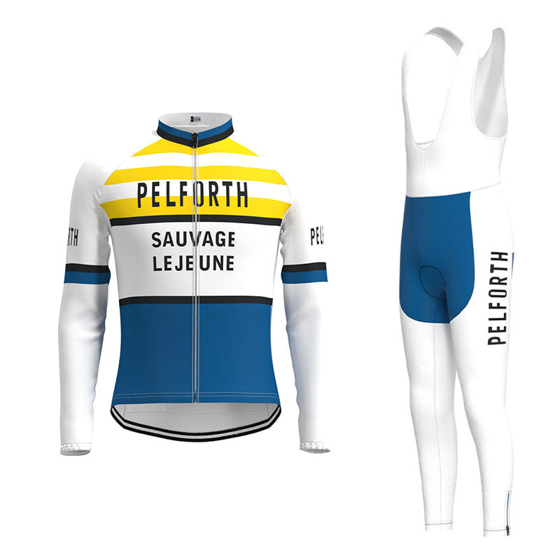 Pelforth Sauvage Lejeune Retro Cycling Jersey Long Set (With Fleece Option)