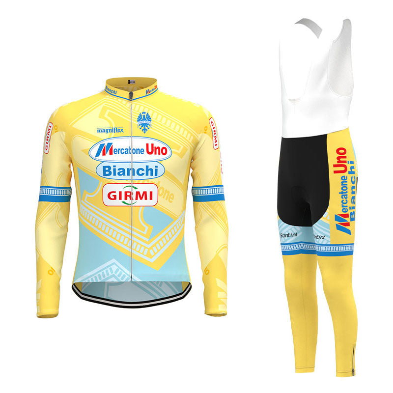 BIANCHI GIRMI Retro Cycling Jersey Long sleeved suit