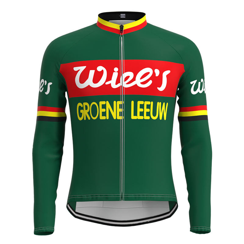 Wiel's Groene Leeuw Retro Cycling Jersey Long Set (With Fleece Option)
