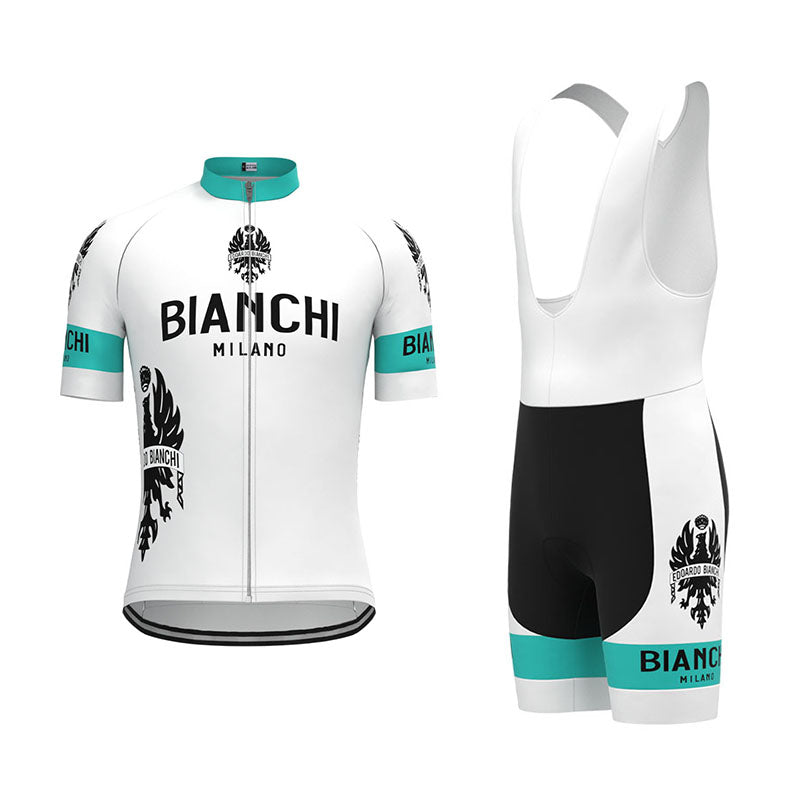 BIANCHI MILANO Retro Cycling Jersey Short sleeve suit