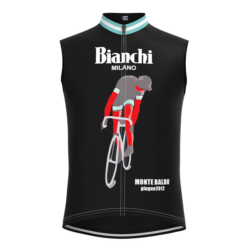 BIANCHI Black Retro Cycling Jersey Short sleeve suit