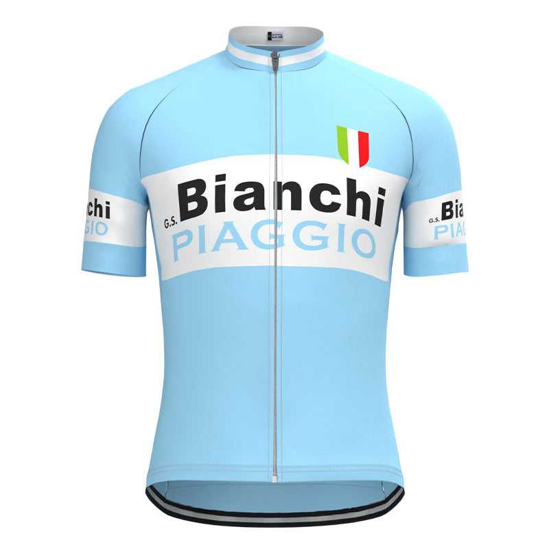 BIANCHI Piaggio Retro Cycling Jersey Short sleeve suit