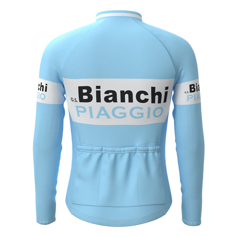 BIANCHI Piaggio Retro Cycling Jersey Long sleeved suit