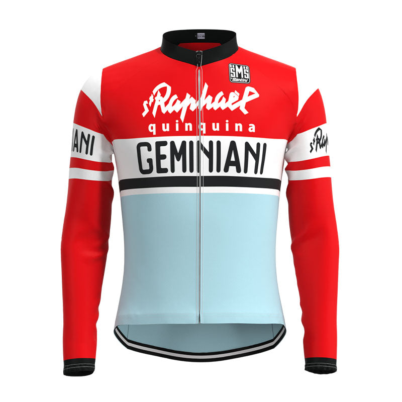 St Raphael Quinquina Geminiani Retro Cycling Jersey Long Set (With Fleece Option)