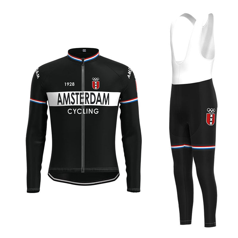 Amsterdam Cycling Team Retro Cycling Jersey Long Set (With Fleece Option)