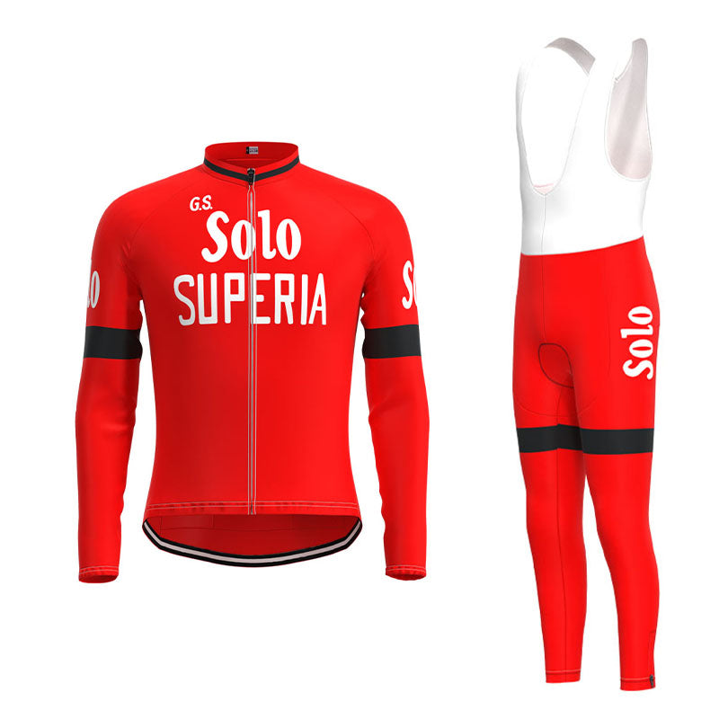 G.S. Solo Superia Retro Cycling Jersey Long Set (With Fleece Option)