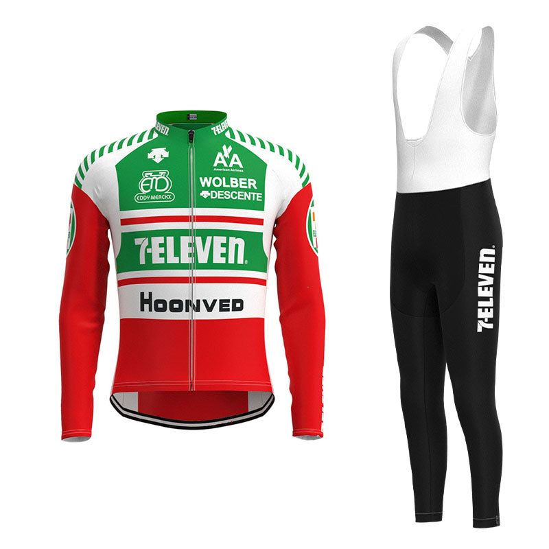 7-Eleven Retro Cycling Jersey Long Set (With Fleece Option)