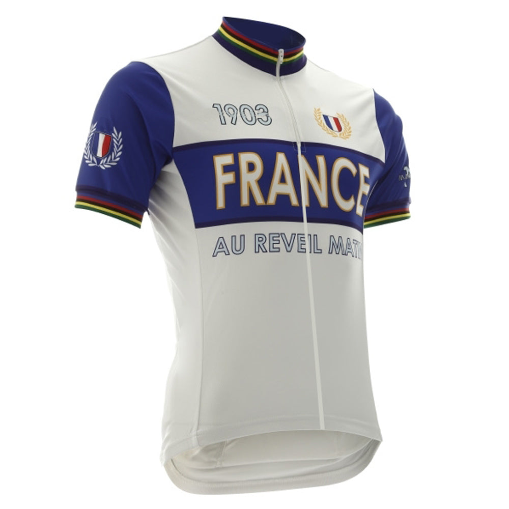 France Retro Cycling Jersey Short sleeve