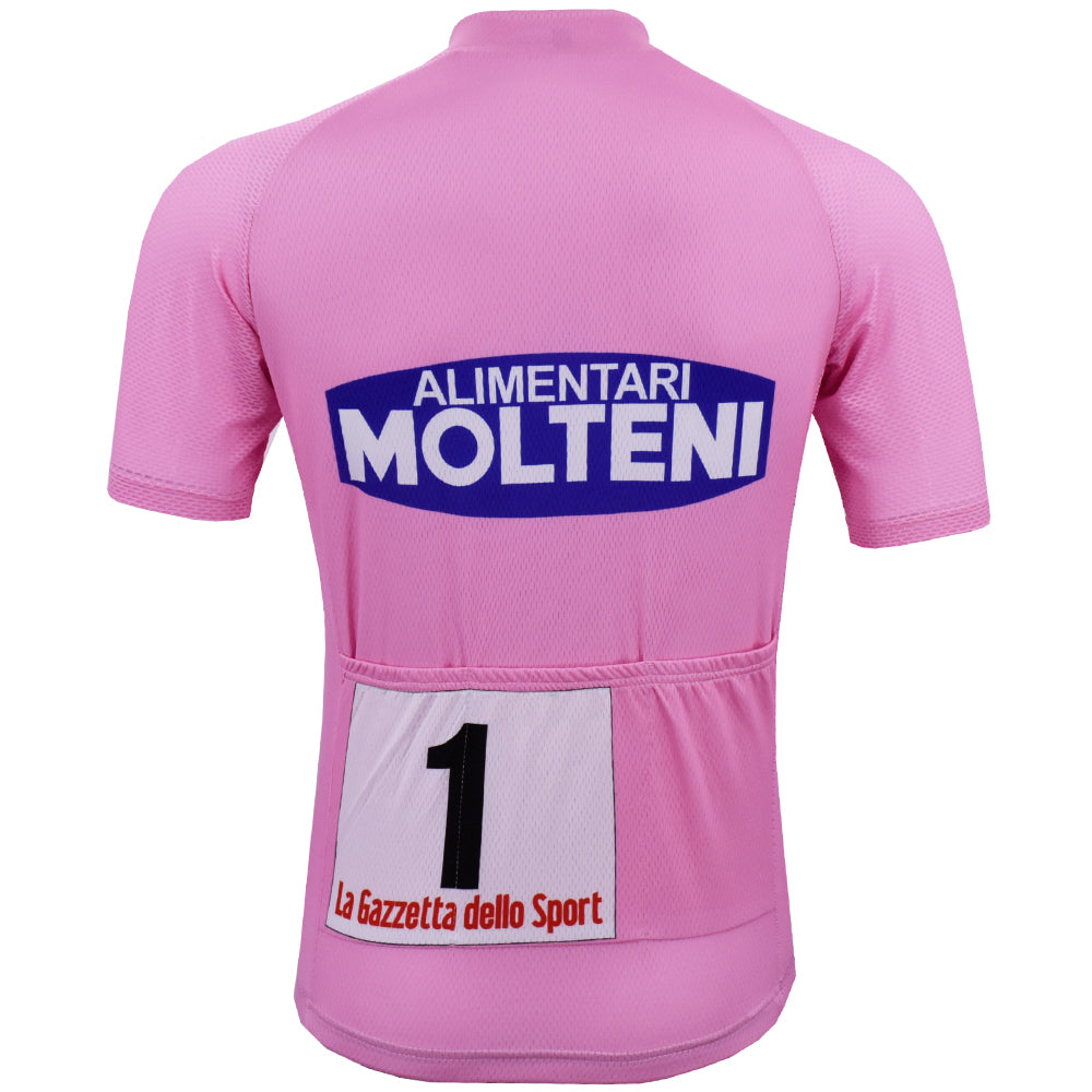 MOLTENI Pink Retro Cycling Jersey Short sleeve