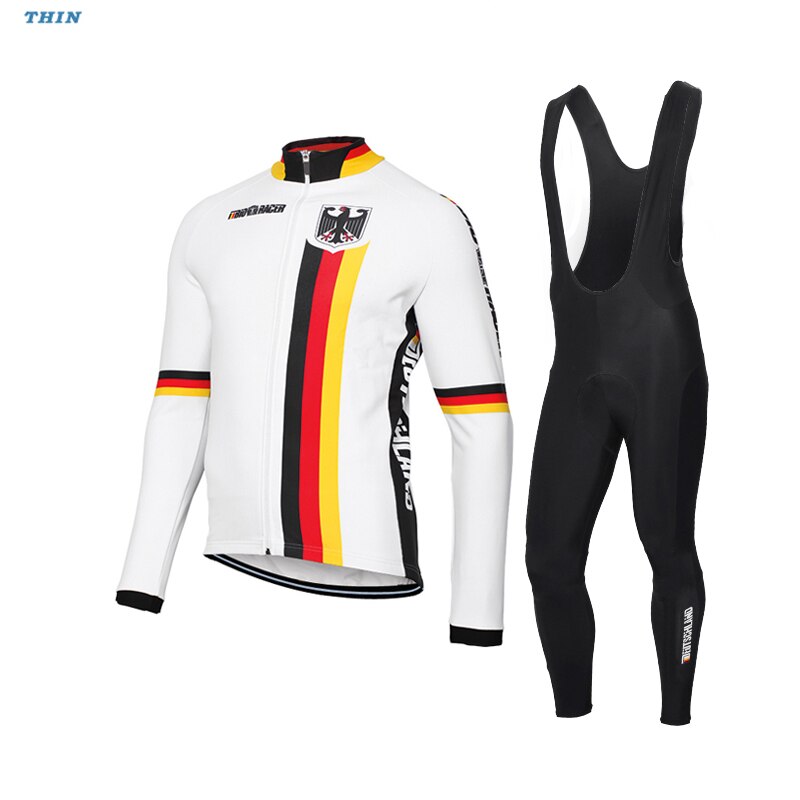 Deutschland Retro Cycling Jersey Long sleeved suit