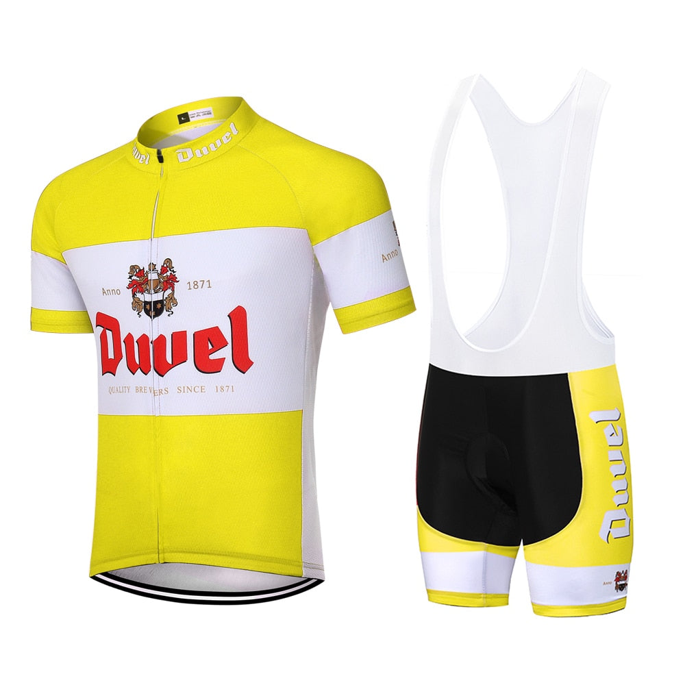 Duvel Retro Cycling Jersey Short sleeved suit