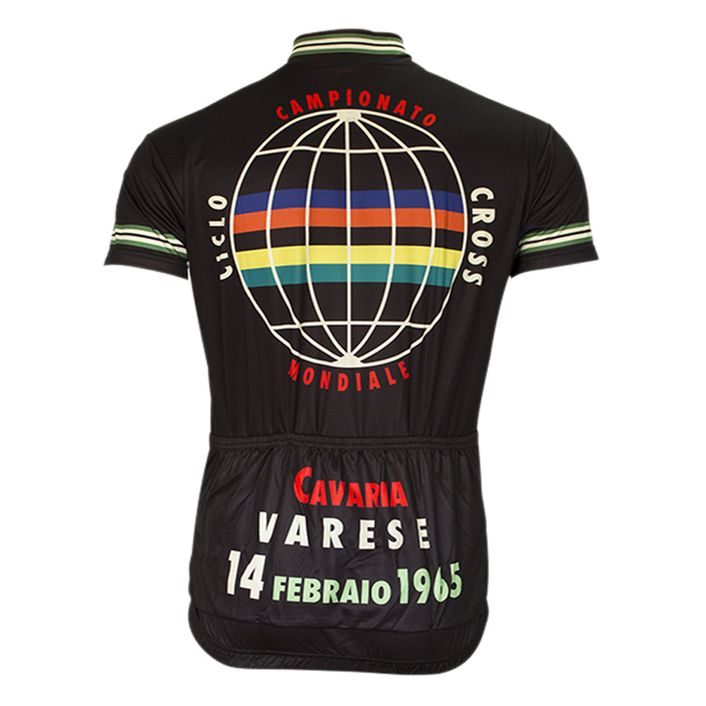 CHAMPIONNATS MONDE Blue Retro Cycling Jersey Short sleeve