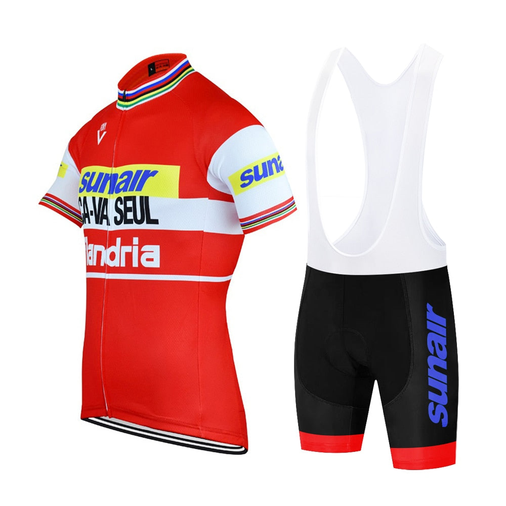 Flandria Retro Cycling Jersey Short sleeved suit