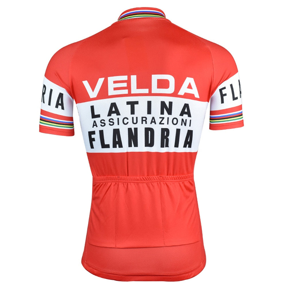VELDA Retro Cycling Jersey Short sleeved suit