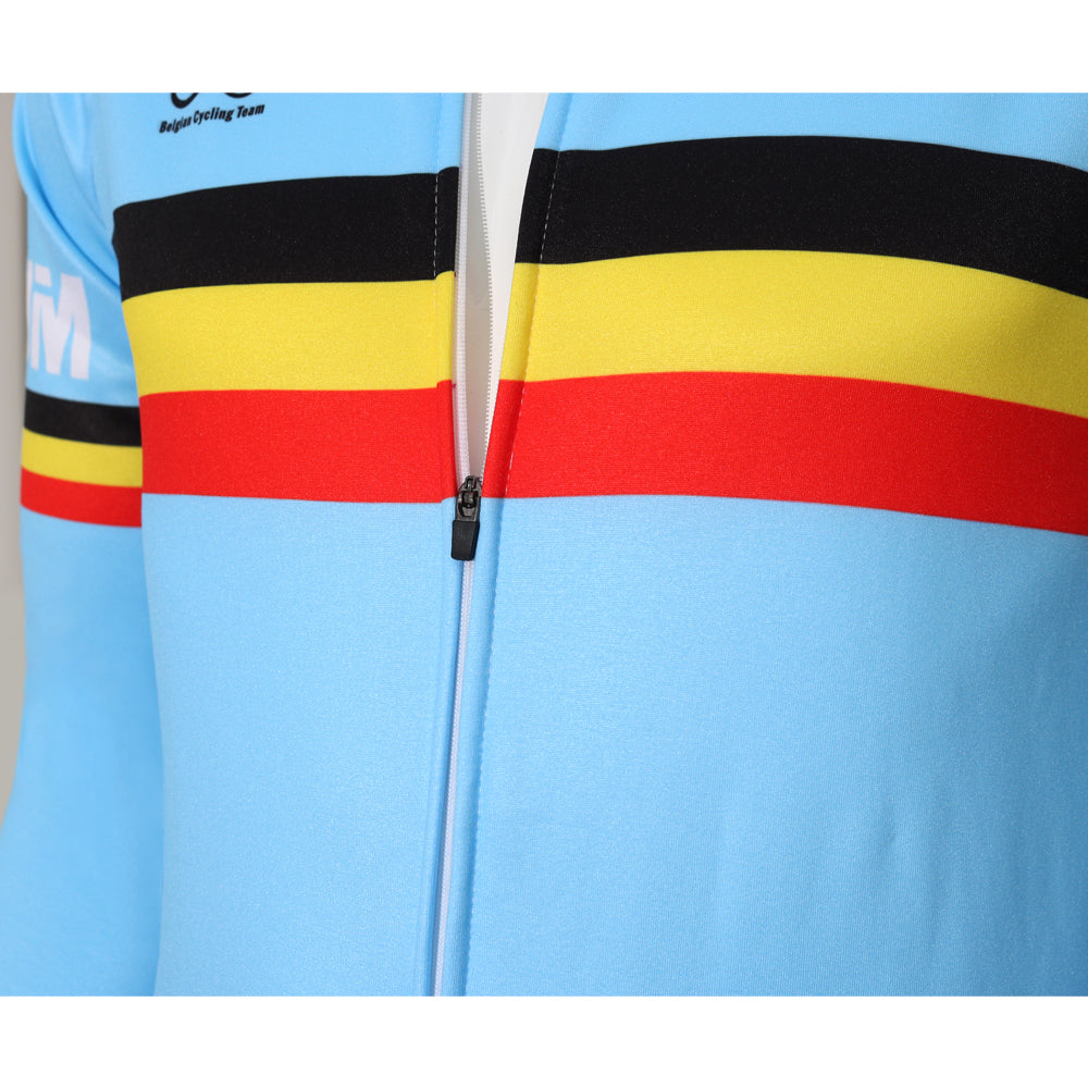 Belgium Retro Cycling Jersey long sleeve