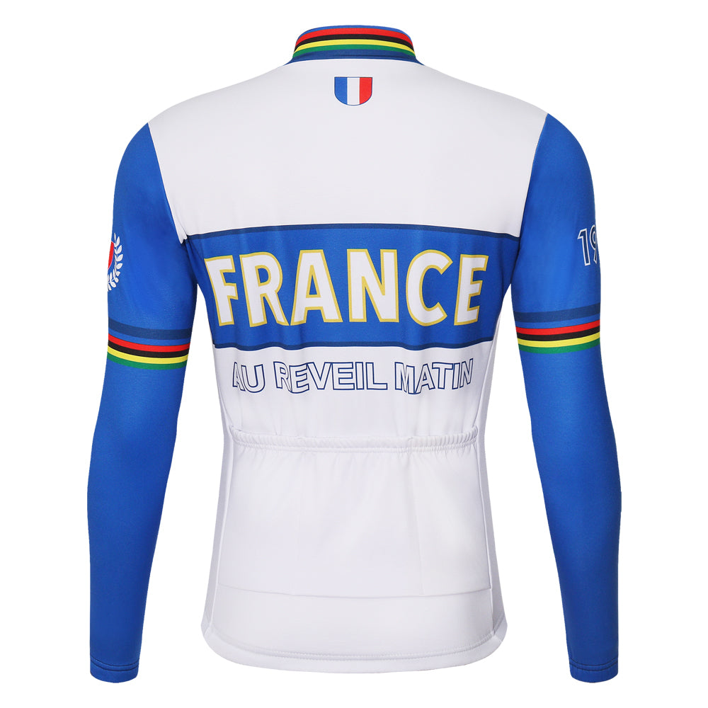 FRANCE Retro Cycling Jersey long sleeve