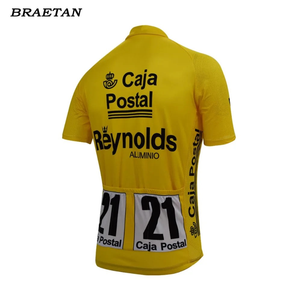 Reynolds Yellow Retro Cycling Jersey long sleeve