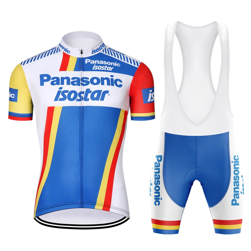 Panasonic Retro Cycling Jersey Short sleeved suit