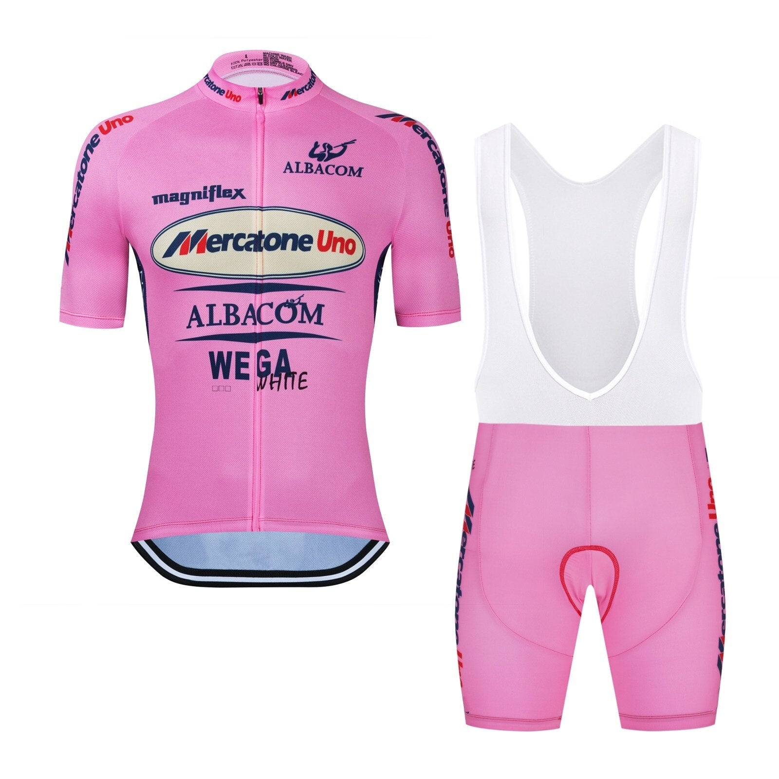 Marco Pink Retro Cycling Jersey Short sleeved suit