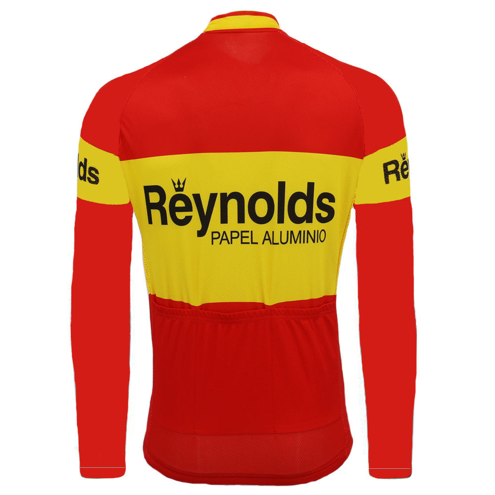 Reynolds Red Retro Cycling Jersey long sleeve