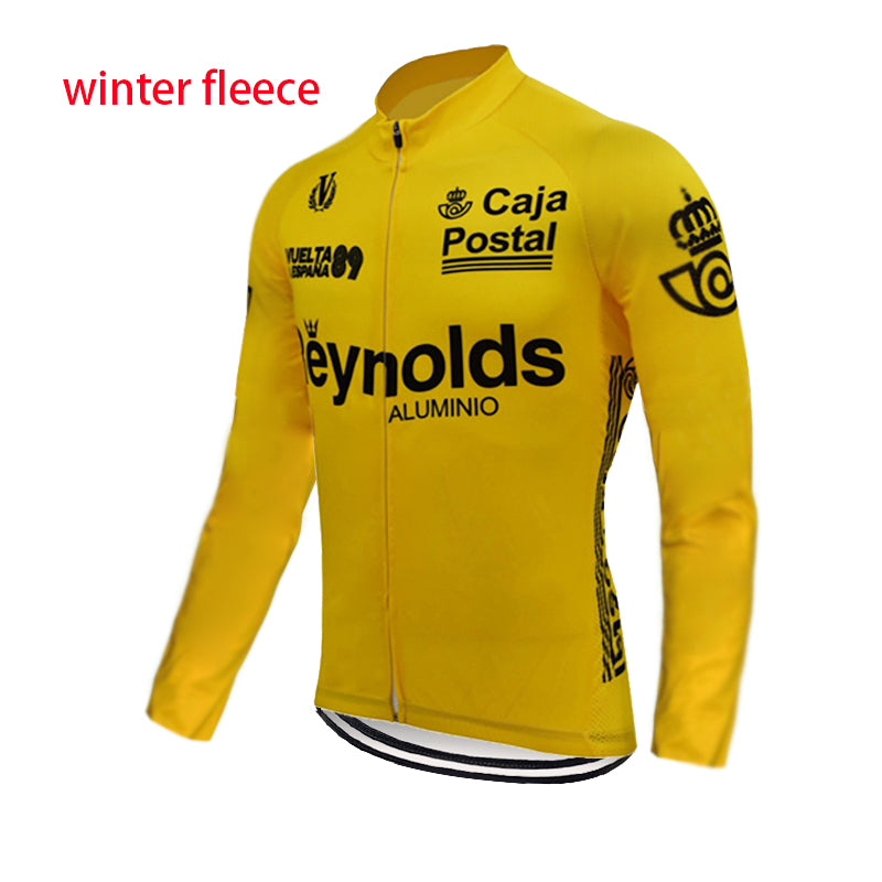 Reynolds Yellow Retro Cycling Jersey long sleeve