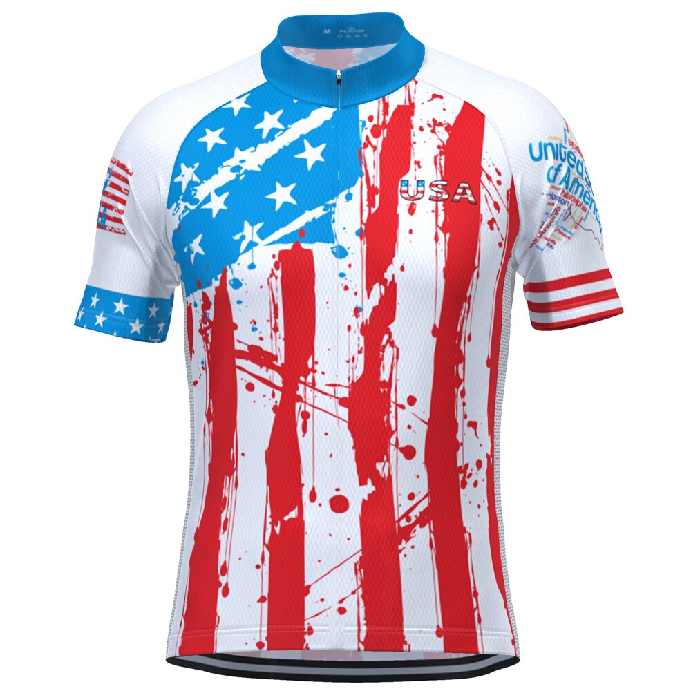 USA Statue of Liberty Retro Cycling Jersey Short sleeved suit