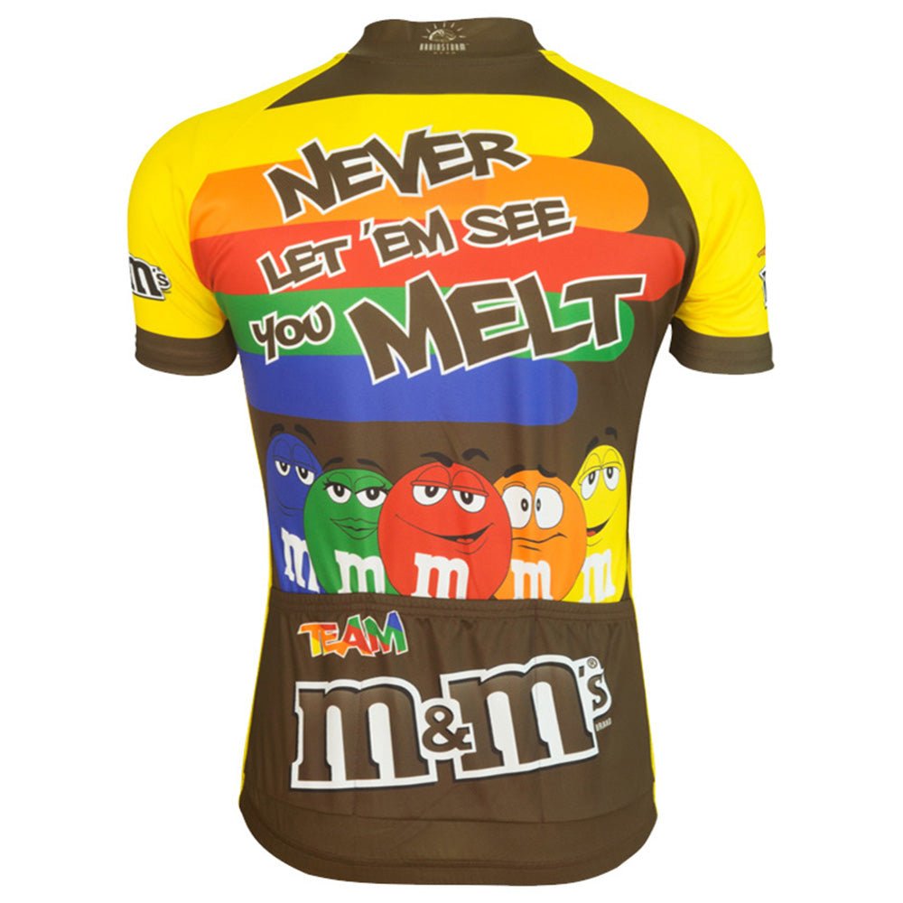 M&M Brown Retro Cycling Jersey Short sleeve