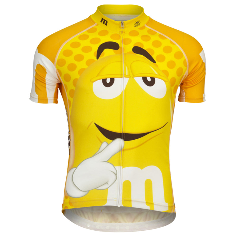 M&M Yellow Retro Cycling Jersey Short sleeve
