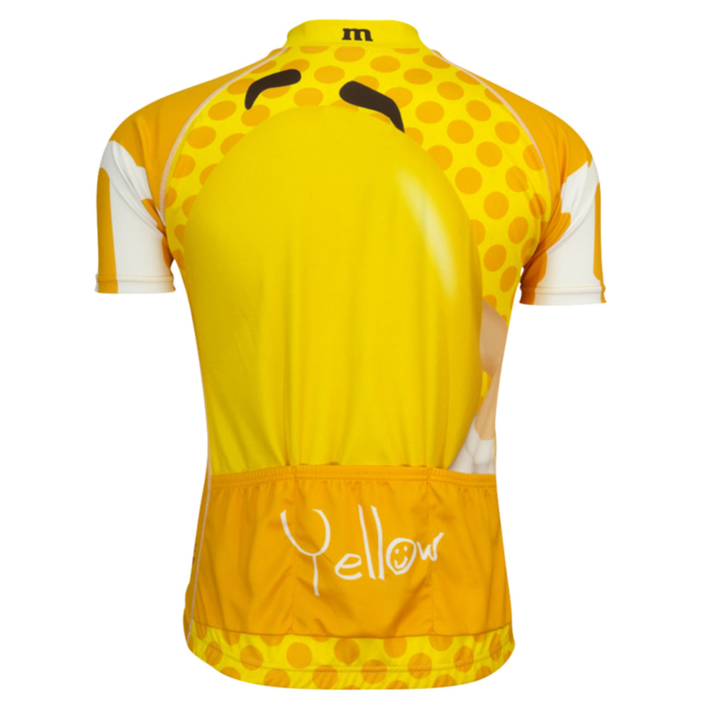 M&M Yellow Retro Cycling Jersey Short sleeve